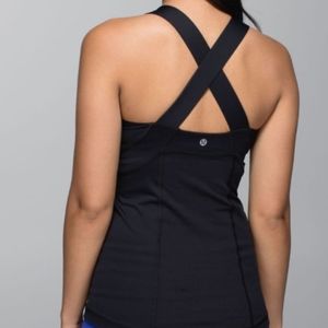 Lululemon Black crisscross back tank, 6